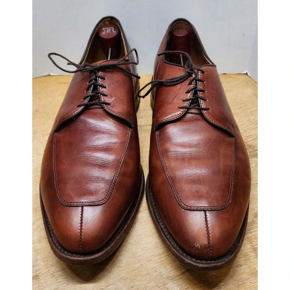 Allen Edmonds Delray Brown Leather Split Toe Derby Dress Shoes 11.5 D 1298